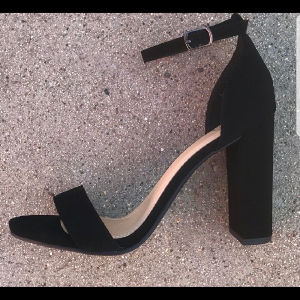Black Ankle Strap Heels